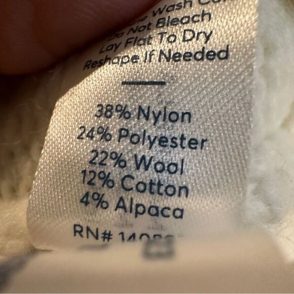 Marine Layer | XS | Archive Lomas Sweater Wool Alpaca Blend Ivory Multicolor Top - Picture 8 of 8